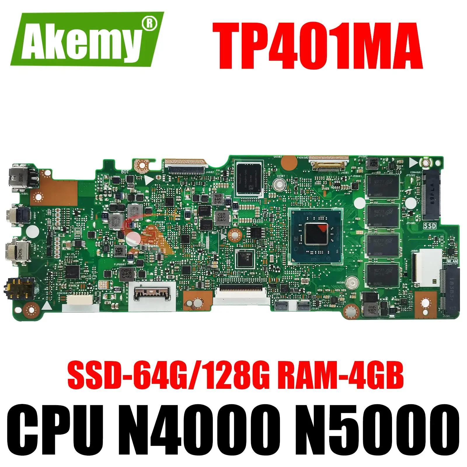 ASUS TP401MAS  , TP401MAR TP401MARB TP401M J401MA Ʈ κ, SSD 64G 128G CPU N4000 N5000 RAM 4GB